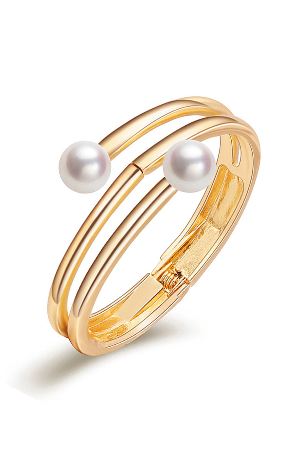 Pearl Alloy Cuff Bracelets B2517