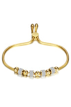 Rhinestone Stainless Steel Adjustable Bracelets B2528