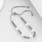 Pearl Stainless Steel Bead Chain Bracelet B2529