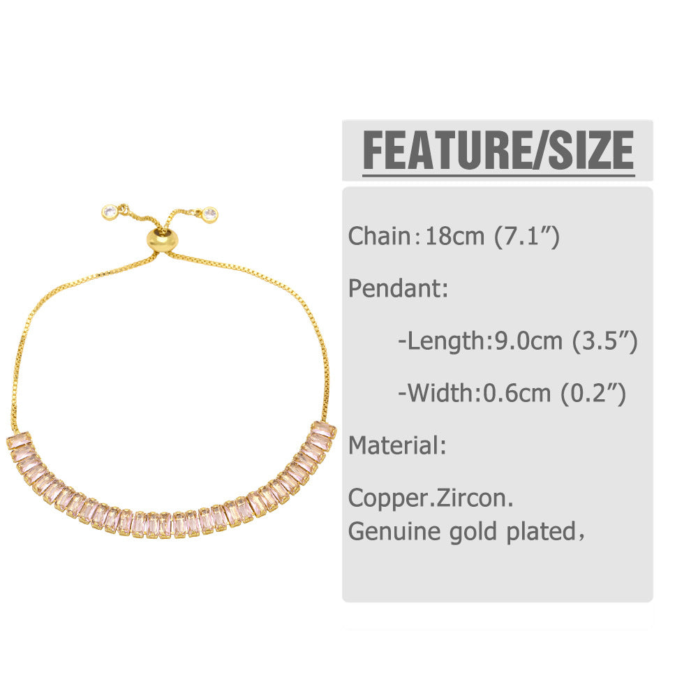 Cubic Zirconia Chains Bracelets B2530