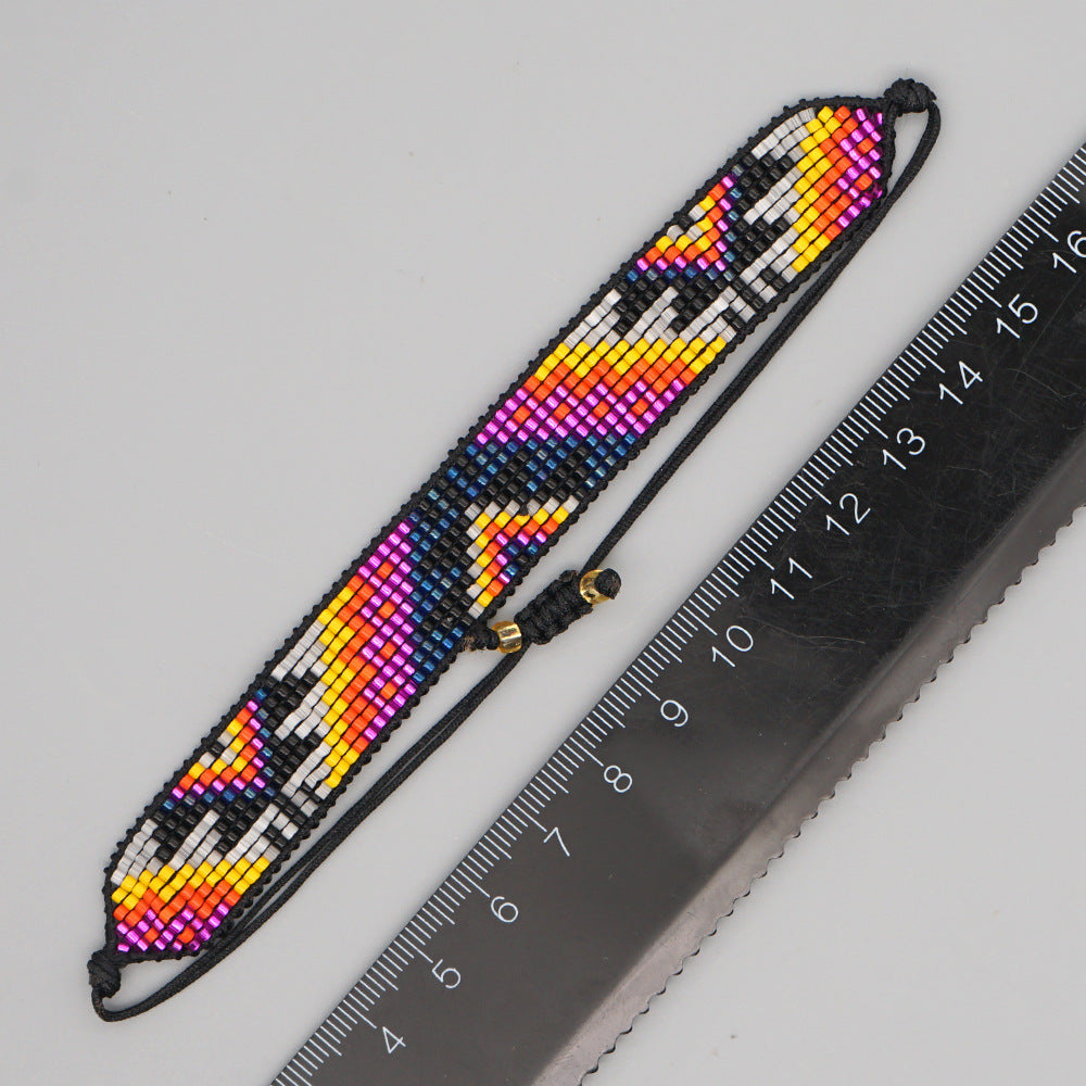 Geometry Seed Bead Bracelet B2591