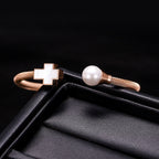 Cross Stainless Steel Cuff Bracelet B2599