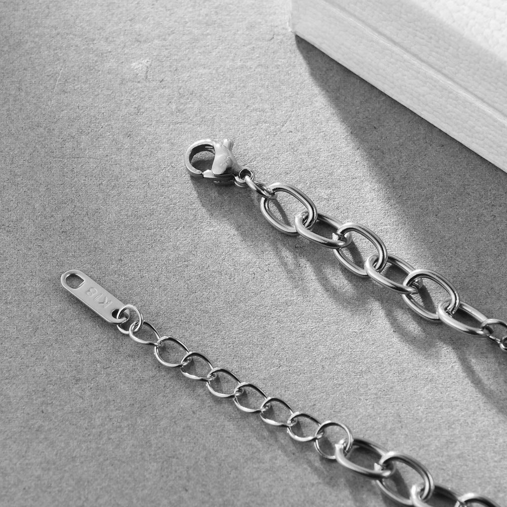 Shell Disc Stainless Steel Bracelets B2601