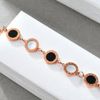 Shell Disc Stainless Steel Bracelets B2601