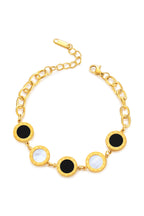 Shell Disc Stainless Steel Bracelets B2601