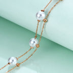 Pearl Stainless Steel Chain Bracelets B2602