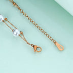 Pearl Stainless Steel Chain Bracelets B2602