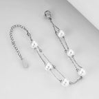 Pearl Stainless Steel Chain Bracelets B2602