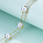 Pearl Stainless Steel Chain Bracelets B2602
