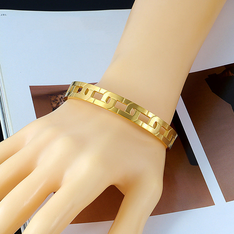 Chain Shaped Stainless Steel Bracelet B2636