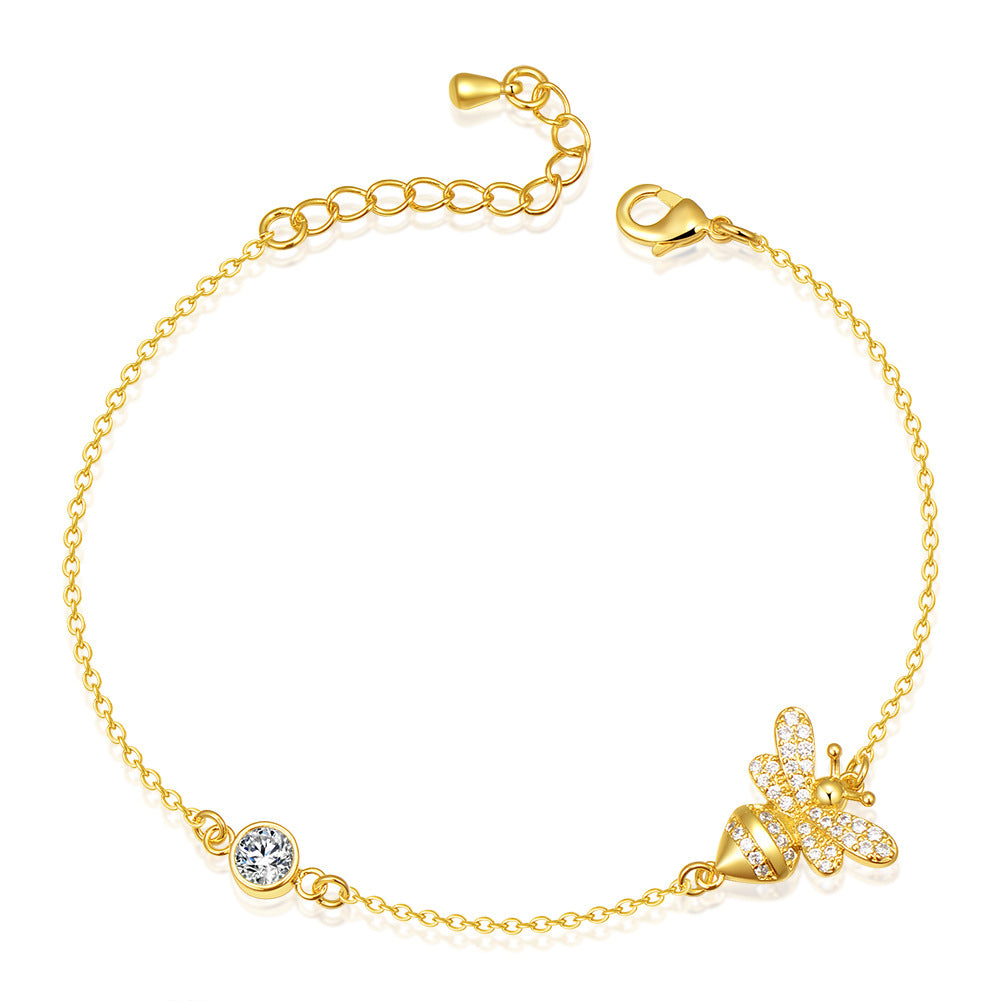 Bee Zircon Chain Bracelet B2688 – view 4