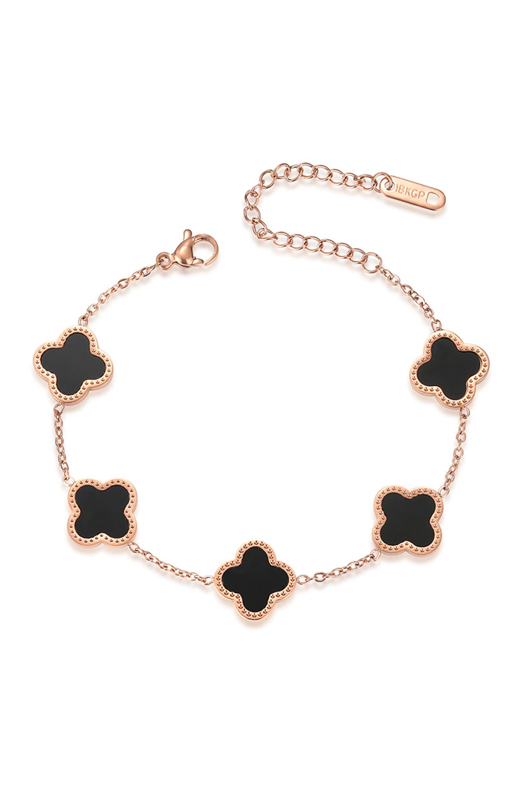 Clover Stainless Steel Chains Bracelet B2704