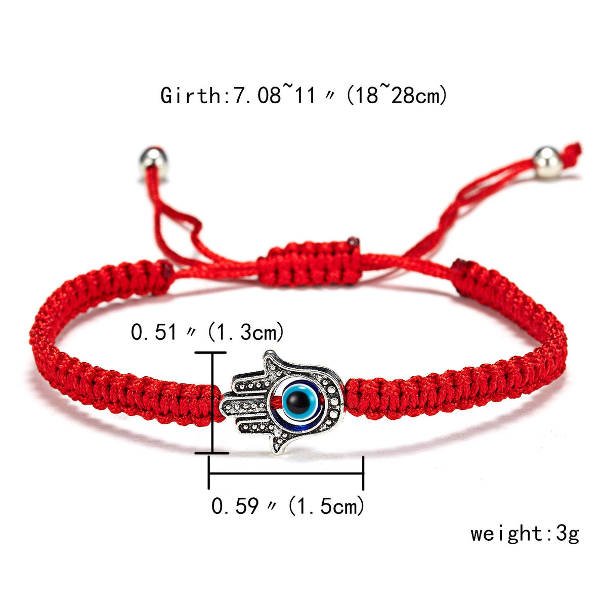 Fatima Palm Bead Braided Bracelet B2706