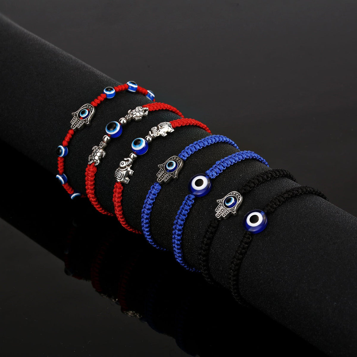 Fatima Evil Eye Bead Braided Bracelet B2718