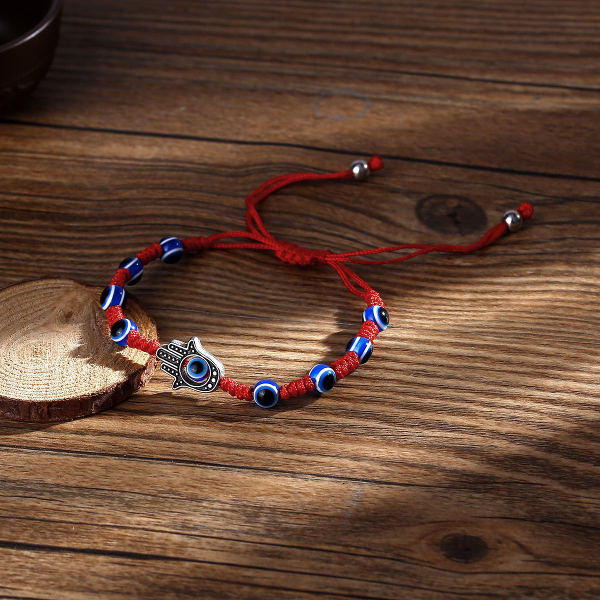 Fatima Evil Eye Bead Braided Bracelet B2718