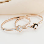 Clover Zircon Stainless Steel Bracelet B2727
