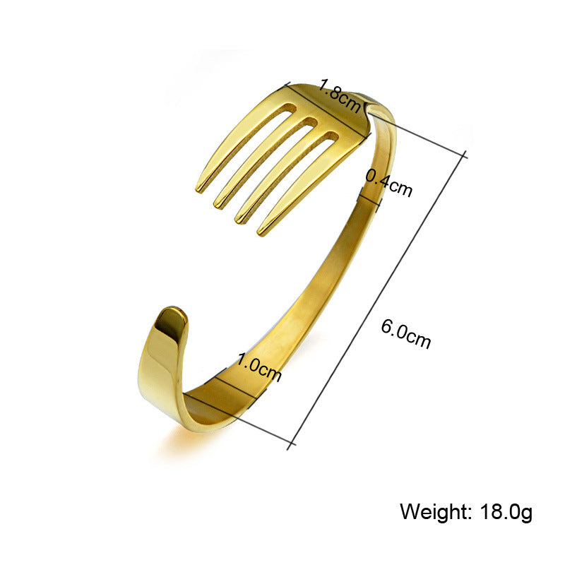 Fork Stainless Steel Bracelet B2730