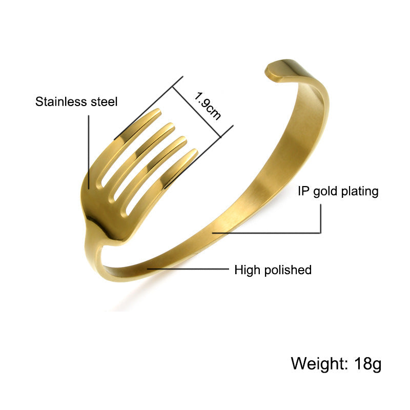Fork Stainless Steel Bracelet B2730