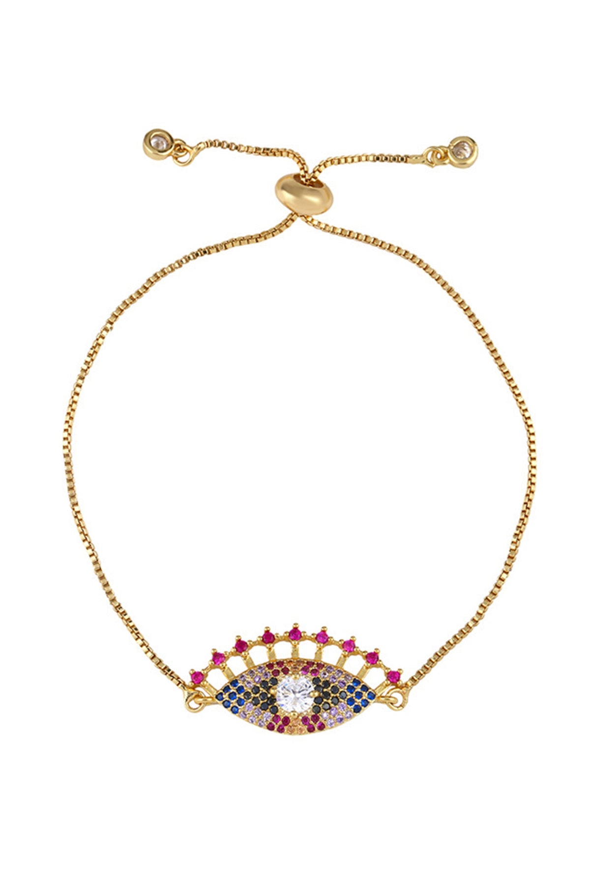 Evil Eye Zircon Chains Bracelets B2743