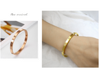 Rhinestone Stainless Steel Bracelet B2812