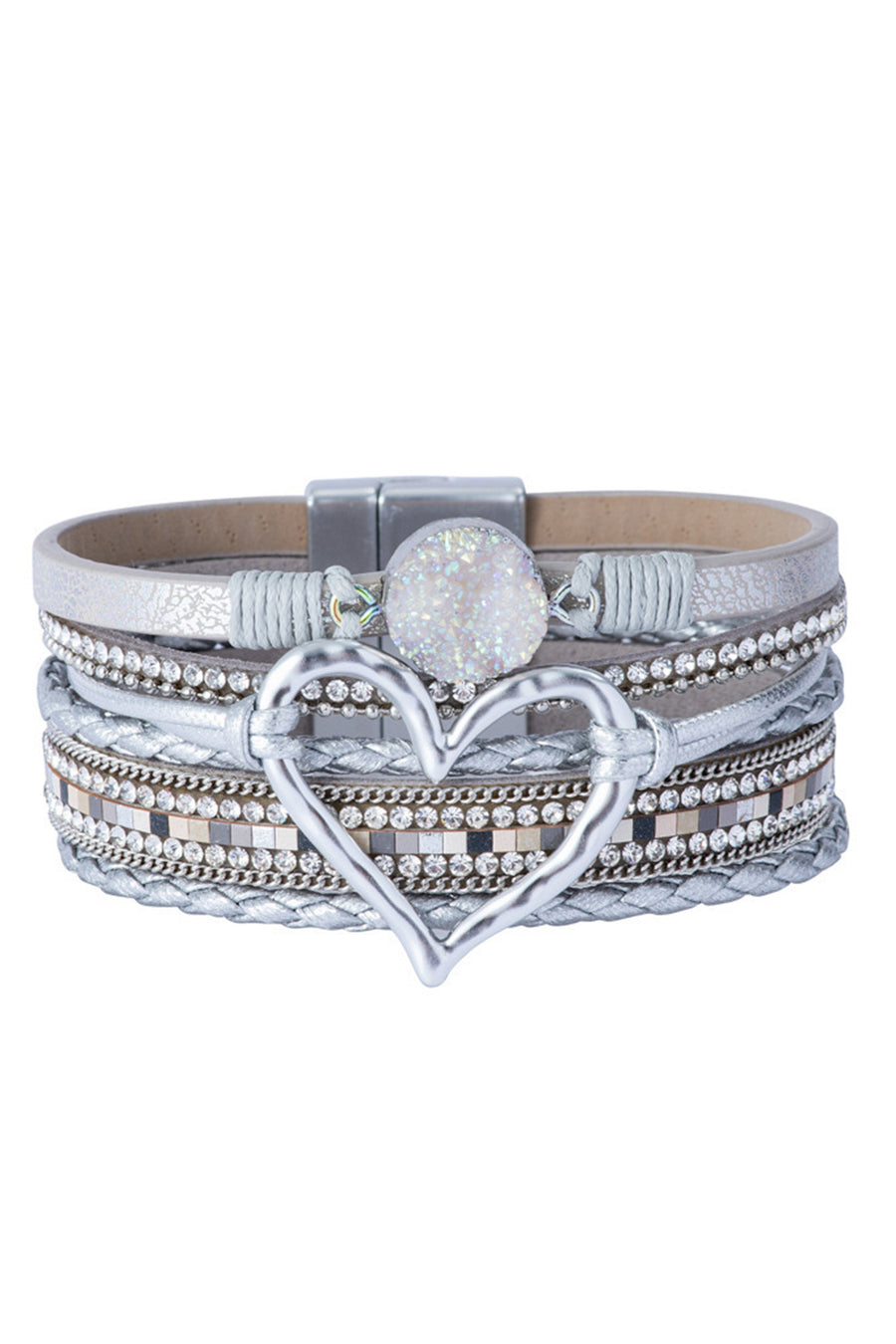 Heart Multilayer Magnetic Bracelet B2816