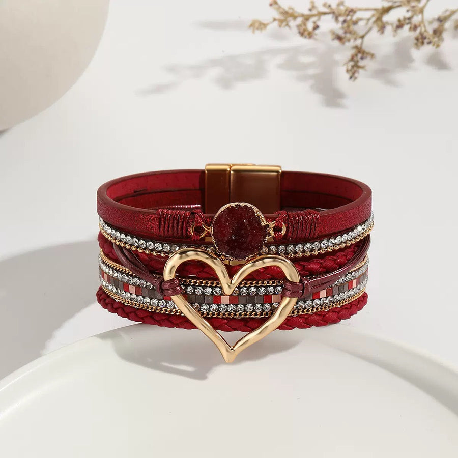 Heart Multilayer Magnetic Bracelet B2816