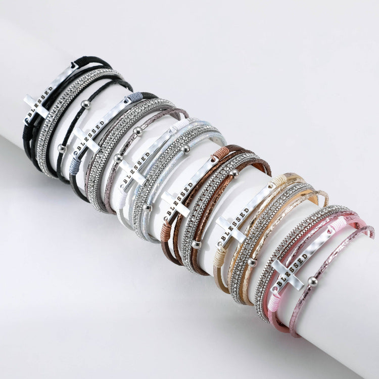 Cross Pu Leather Magnetic Bracelet B2818 - view 14