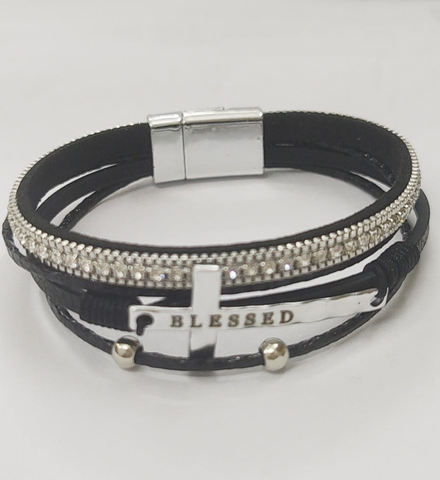 Cross Pu Leather Magnetic Bracelet B2818 - view 10