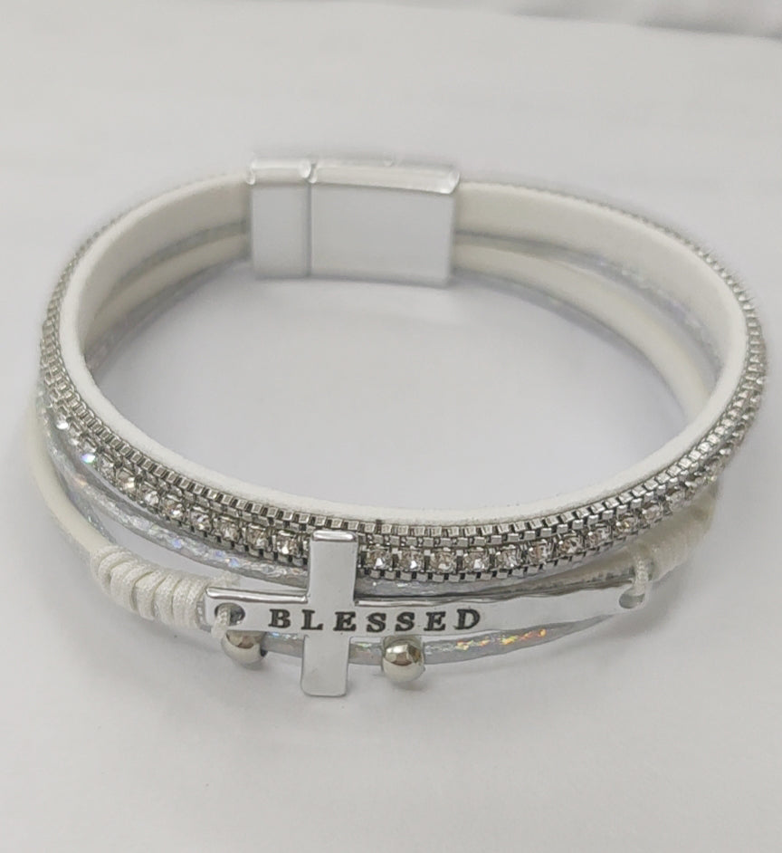 Cross Pu Leather Magnetic Bracelet B2818 - view 11