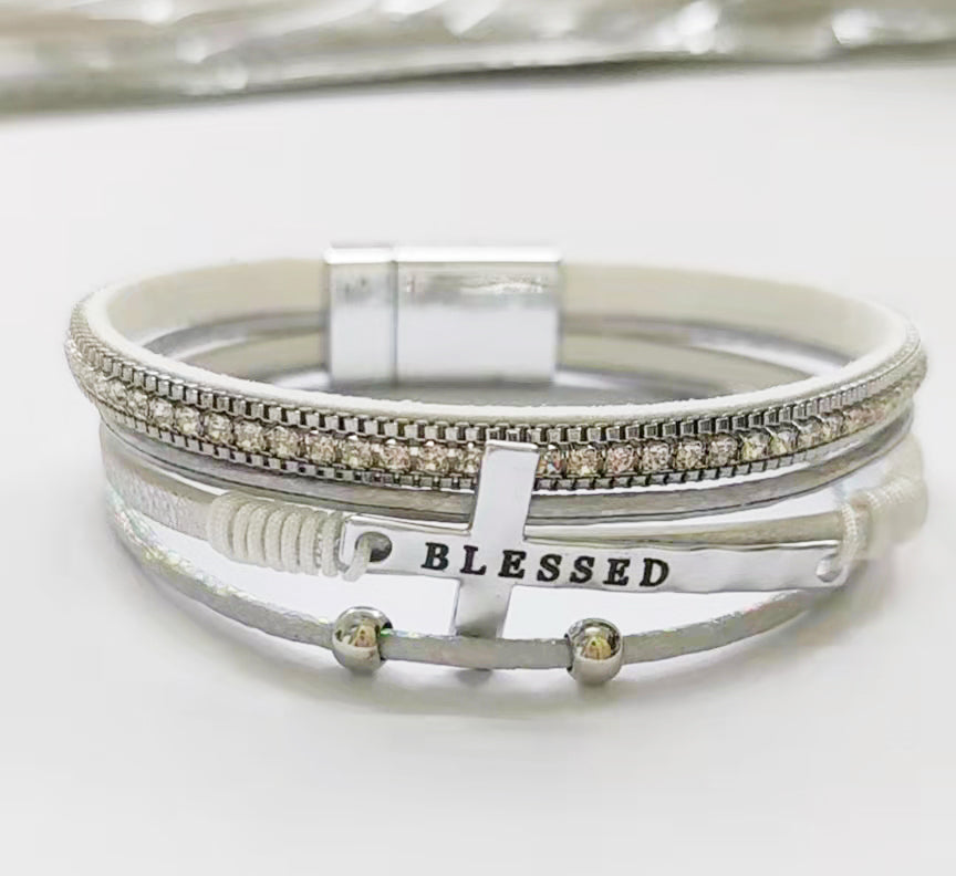 Cross Pu Leather Magnetic Bracelet B2818 - view 12