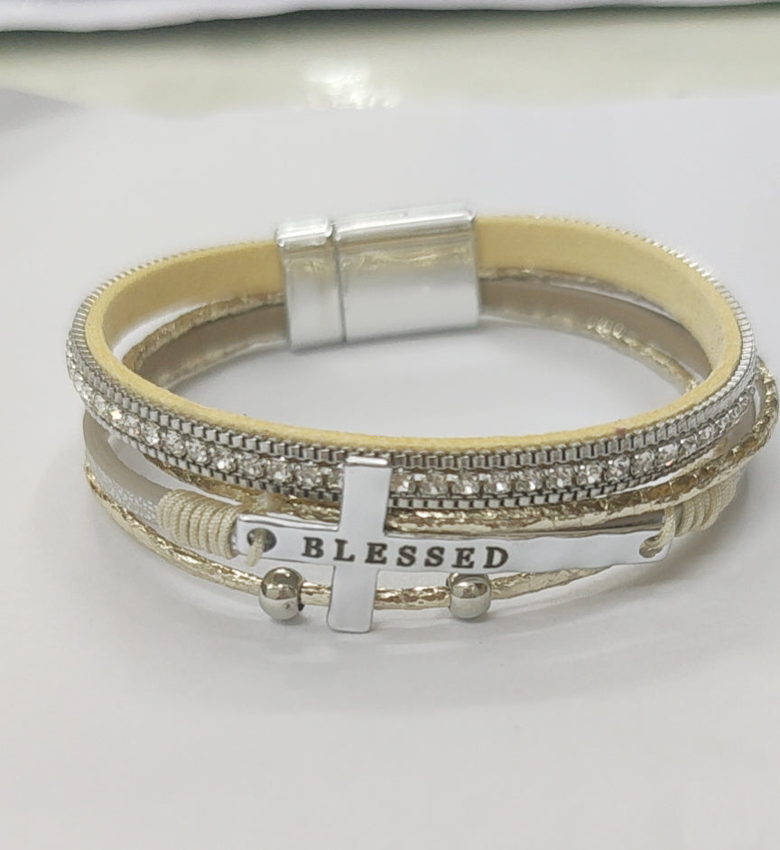 Cross Pu Leather Magnetic Bracelet B2818 - view 13