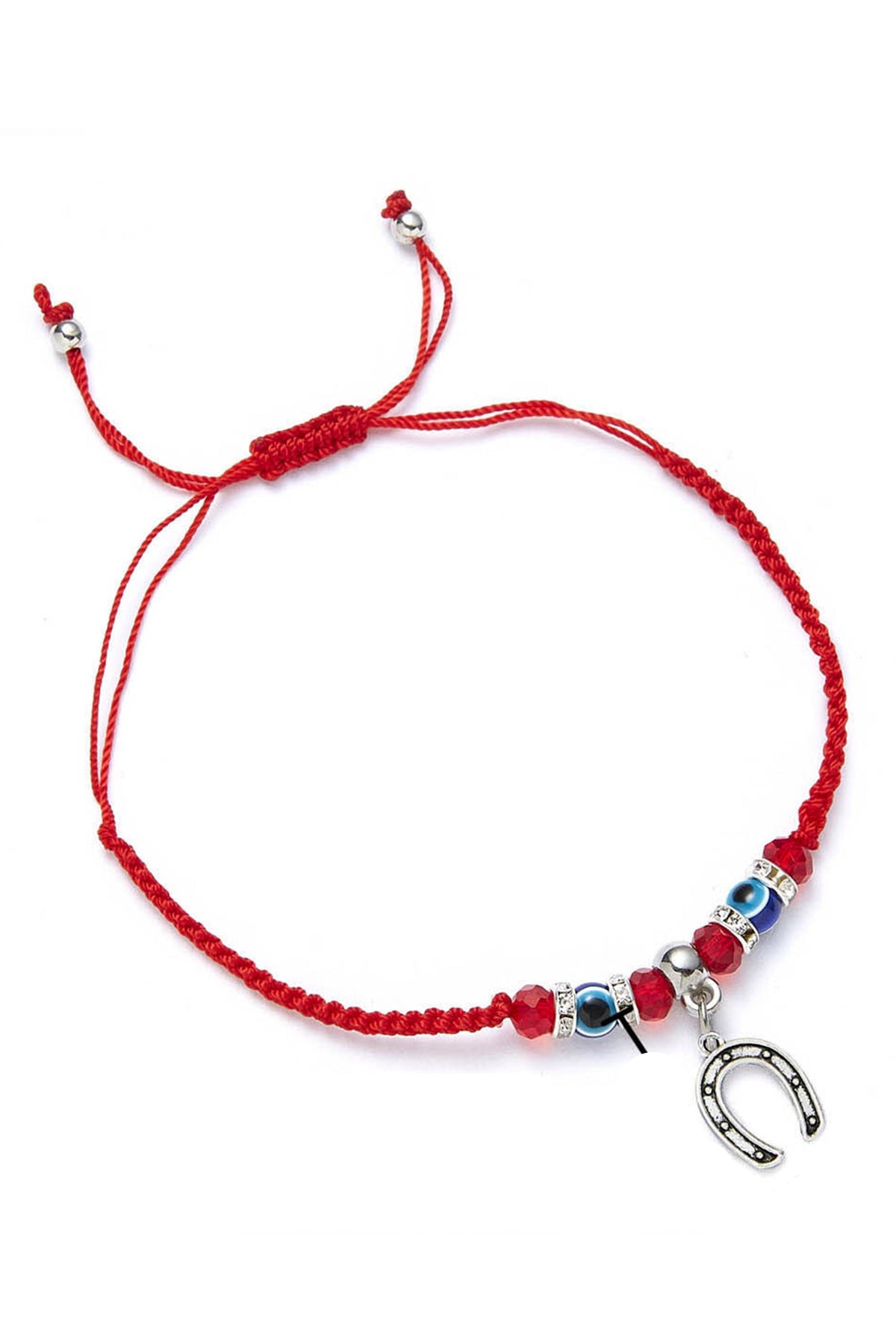Moon Evil Eye Bead Braided Bracelet B2824