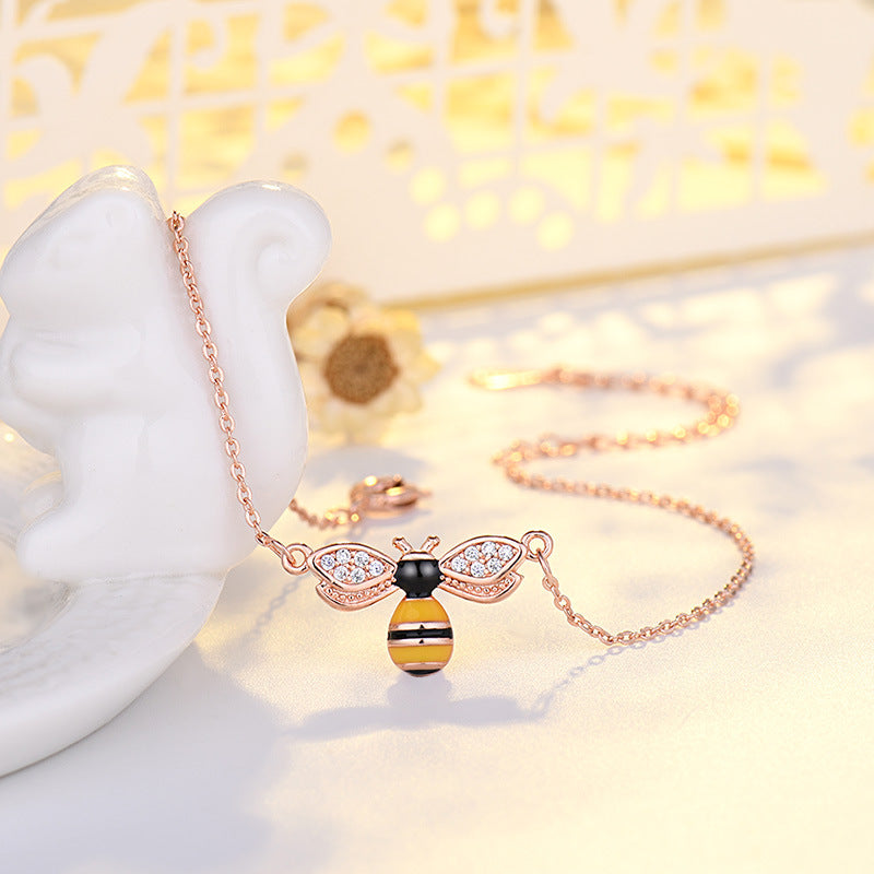 Bee Zircon Chain Bracelet B2905