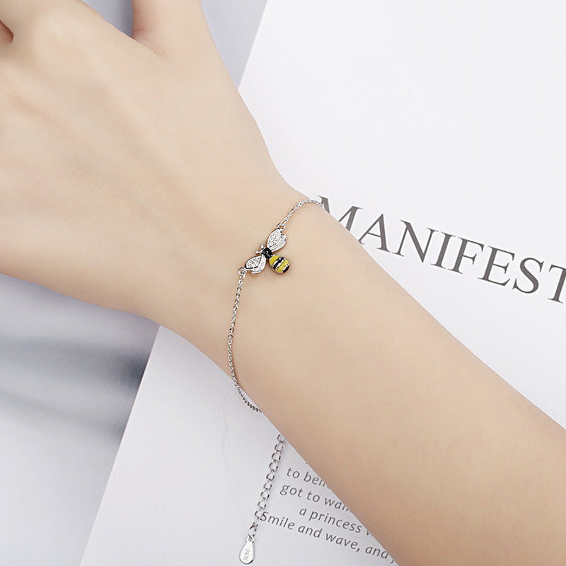 Bee Zircon Chain Bracelet B2905