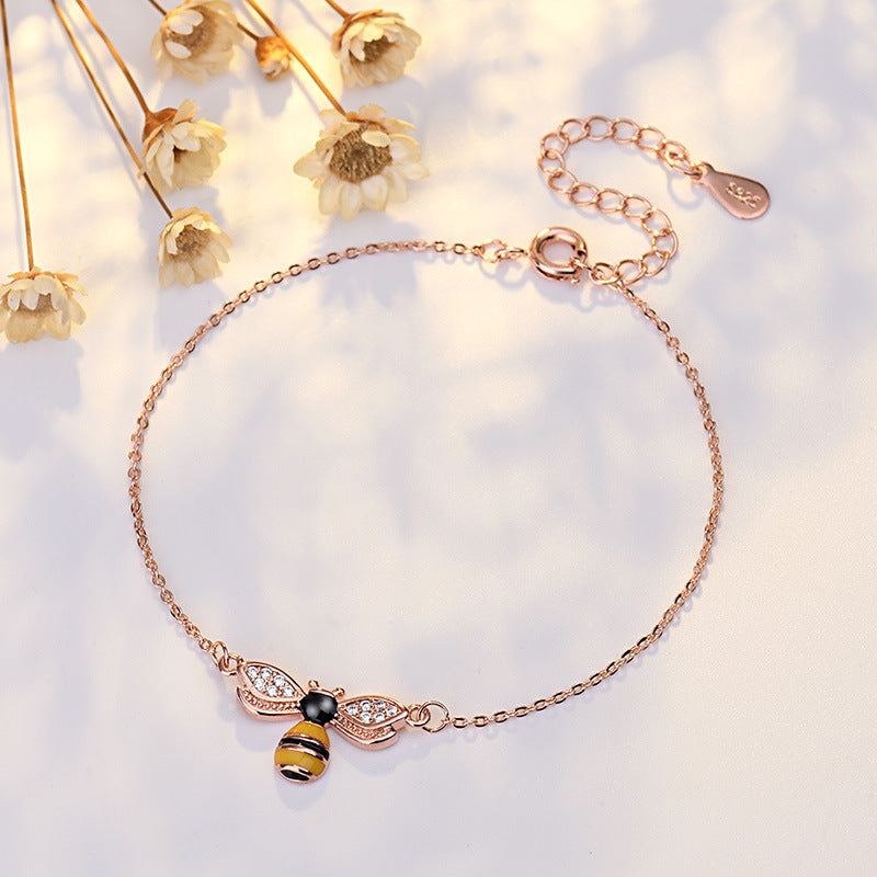 Bee Zircon Chain Bracelet B2905