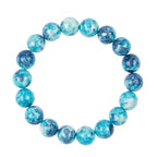 Blue White Rain Color Stone Stretch Bracelet B2927-6MM