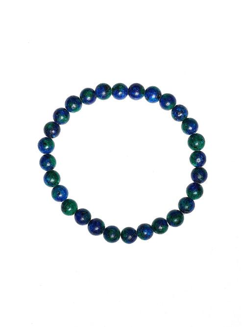 Blue Green Granite Stone Stretch Bracelet B2929-Blue Green Granite - 6MM