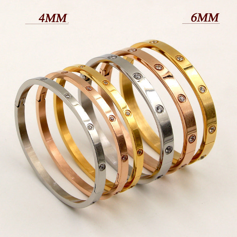 Rhinestone Stainless Steel Bracelet B2944