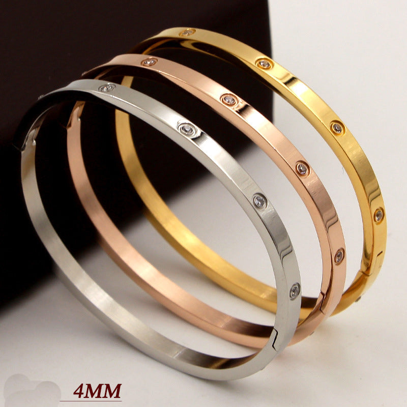 Rhinestone Stainless Steel Bracelet B2944