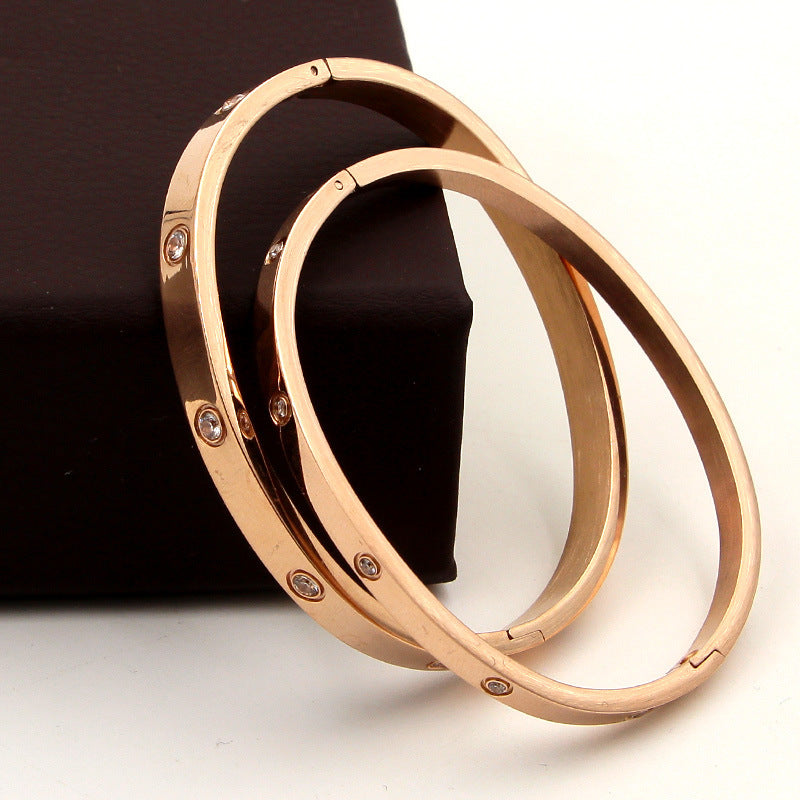 Rhinestone Stainless Steel Bracelet B2944