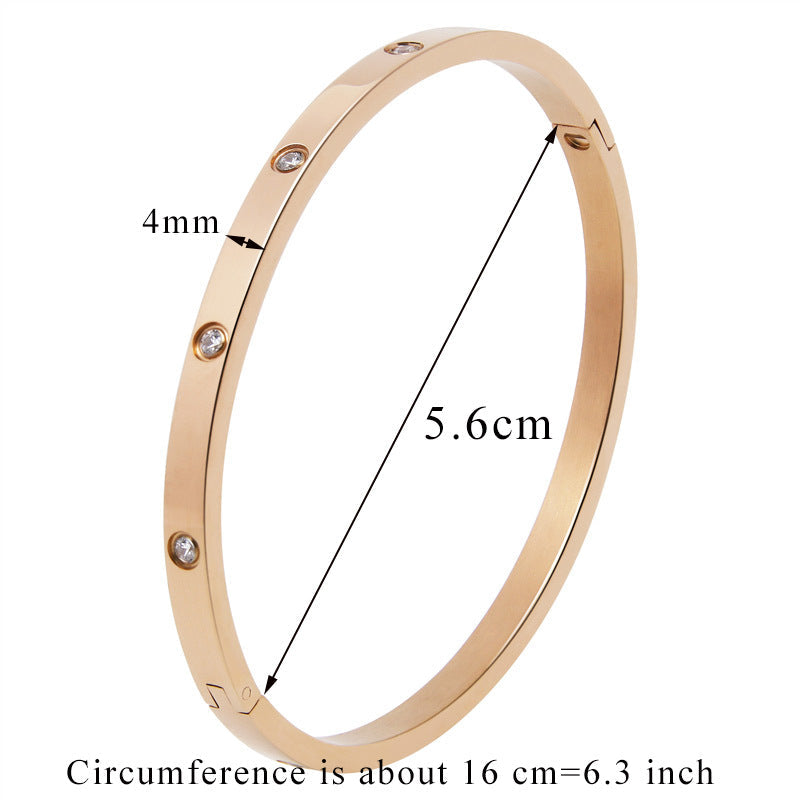 Rhinestone Stainless Steel Bracelet B2944