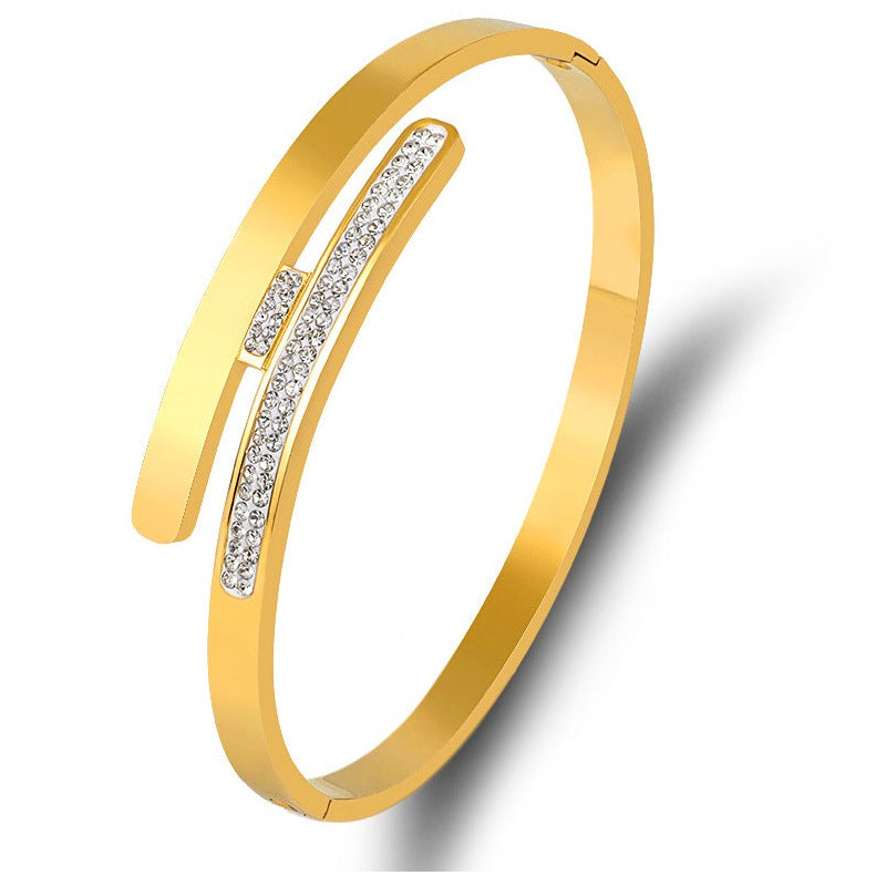 Rhinestone Stainless Steel Bracelets B2951