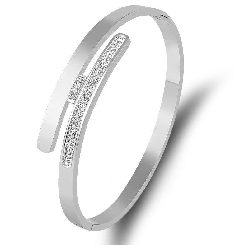 Rhinestone Stainless Steel Bracelets B2951