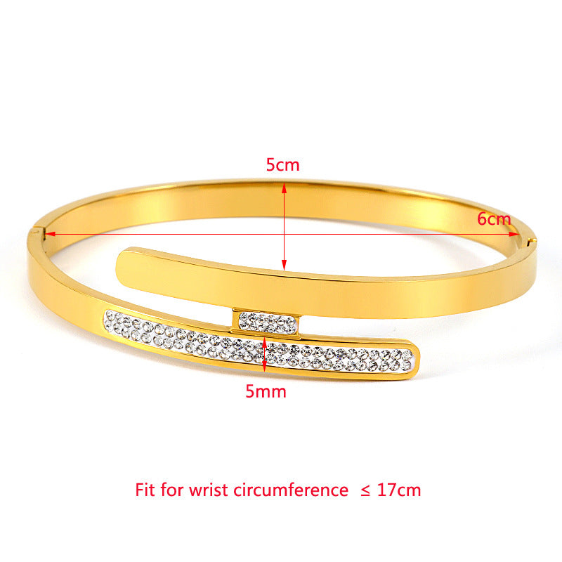 Rhinestone Stainless Steel Bracelets B2951