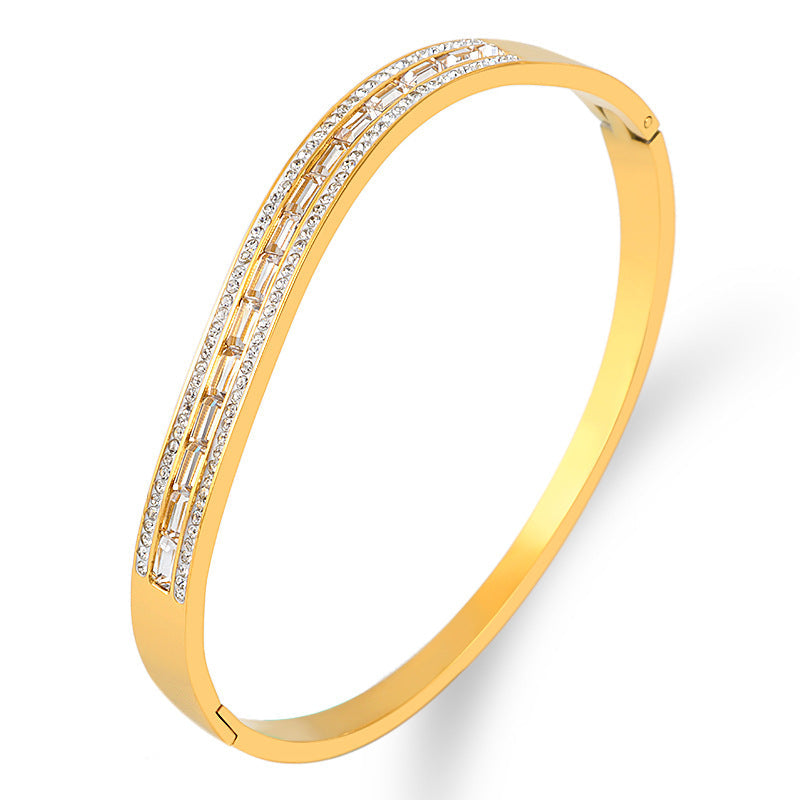 Rhinestone Stainless Steel Bracelets B2953