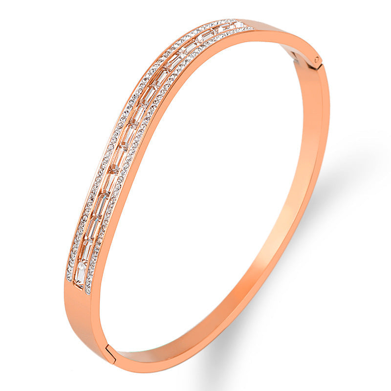 Rhinestone Stainless Steel Bracelets B2953