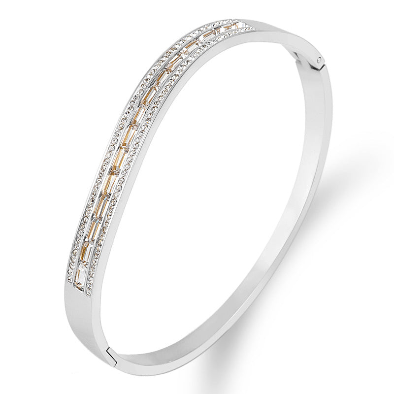 Rhinestone Stainless Steel Bracelets B2953