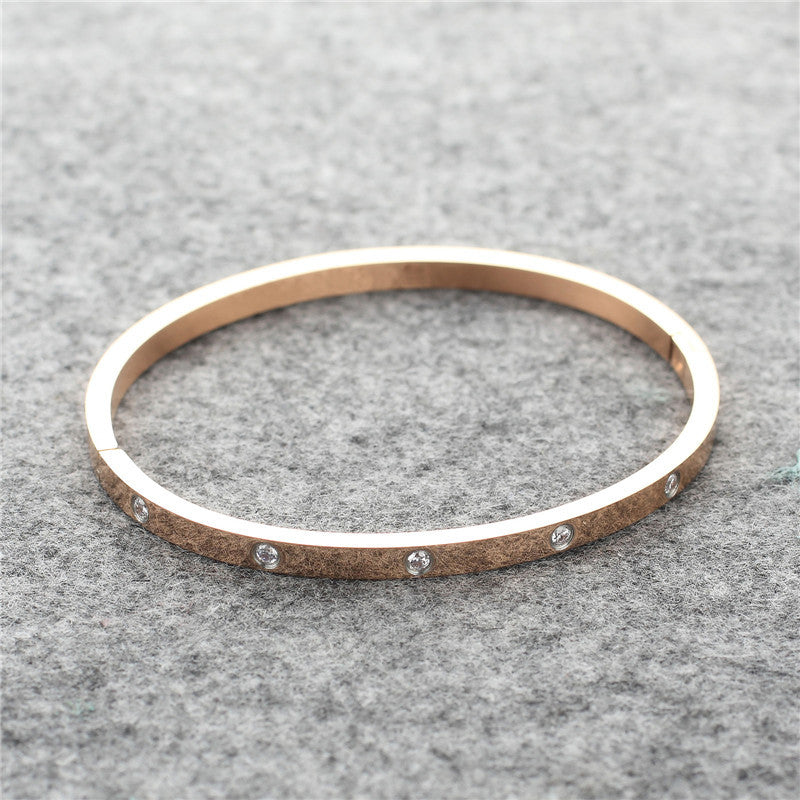 Rhinestone Stainless Steel Bracelet B2988