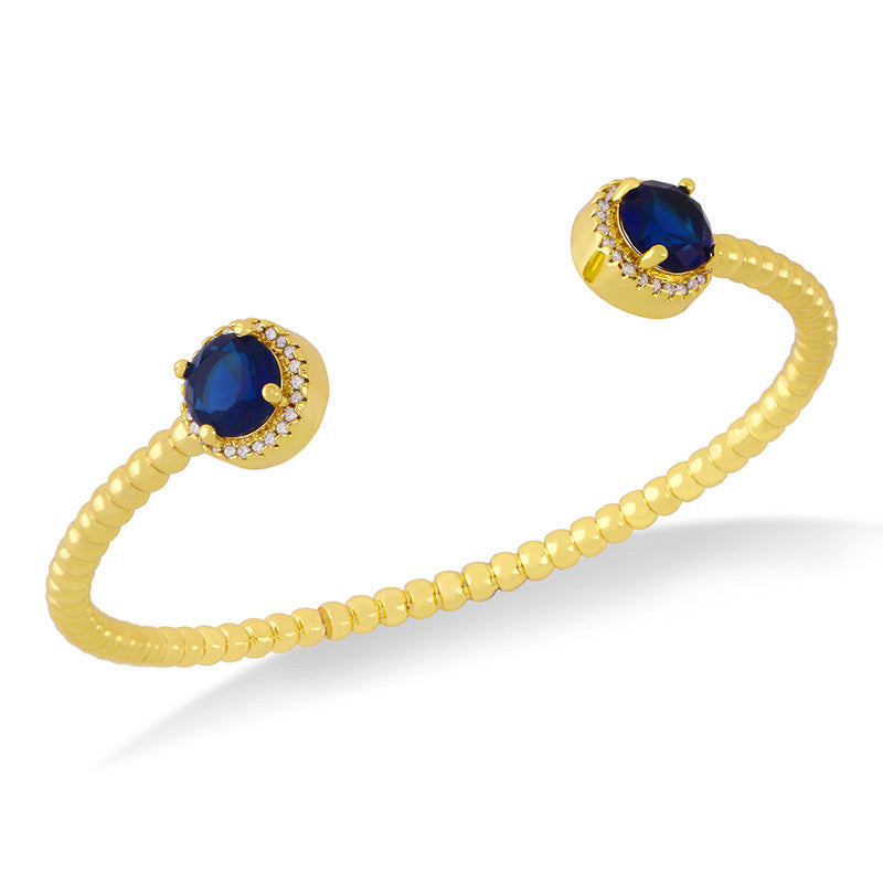 Zircon Copper Cuff Bracelet B3030