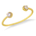 Zircon Copper Cuff Bracelet B3030